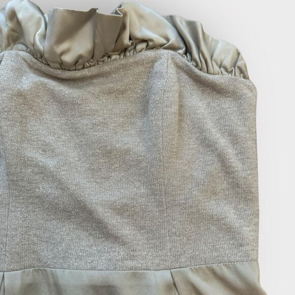 Sophia Eugene strapless silk and metallic gold dress - Picture 2 of 5